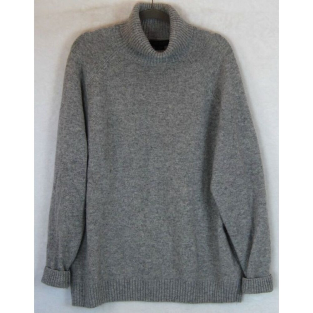 Lachlan Women's Gray Sweater Wool Blend XL Turtleneck Oversized Minimalist Class